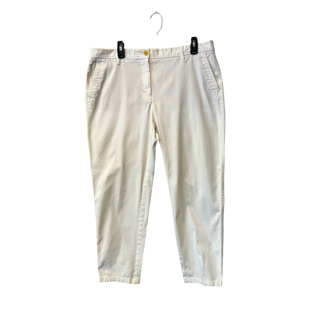 Talbots relaxed chino white size 14